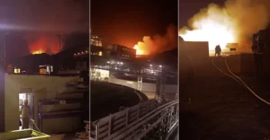 Ica: Incendio con explosiones se registró dentro de planta magnética de Shougang en Marcona