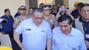 Ministro del interior Juan José Santiváñez arribó a la ciudad de Ica