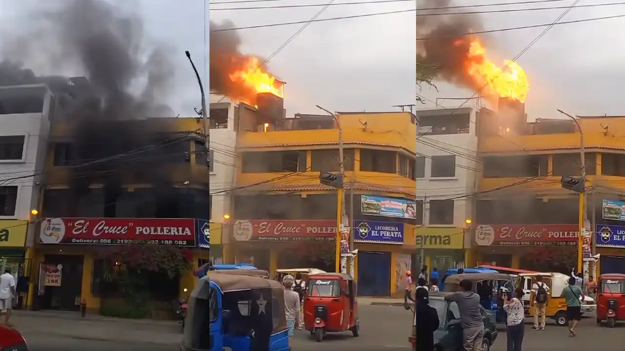 Ica: incendio se registra en una pollería del cruce de San Joaquín
