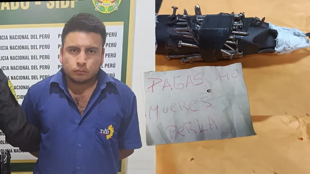 Ica: Policía interviene a taxista en Chincha y llevaba explosivos con una carta extorsiva
