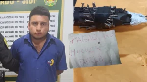 Ica: Policía interviene a taxista en Chincha y llevaba explosivos con una carta extorsiva
