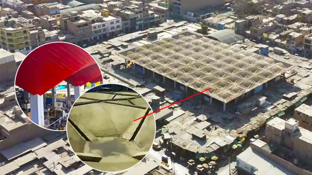 Ica: ¿torpeza de la arquitectura? techos del Mercado Modelo con lluvia son pozos de agua