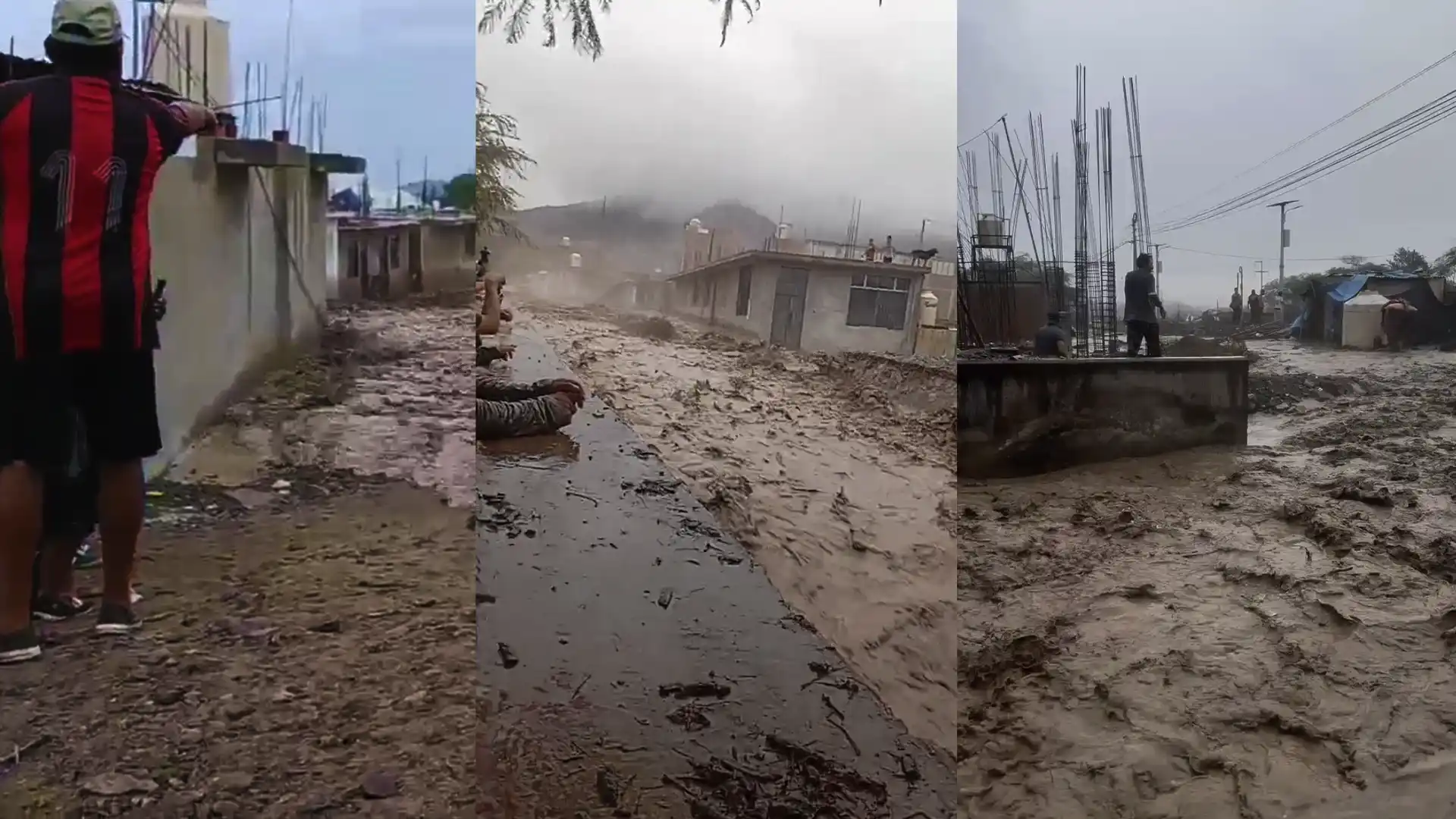 Nasca: huaico en Cajuca destruye más de 30 viviendas y arrasa con una loza deportiva