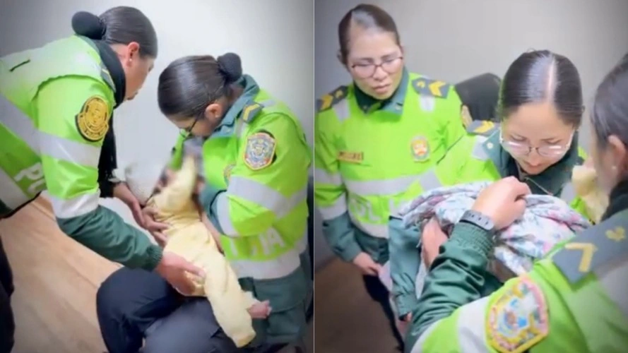 Juliaca: Suboficial de la Policía amamanta a un bebé abandonado - Perú