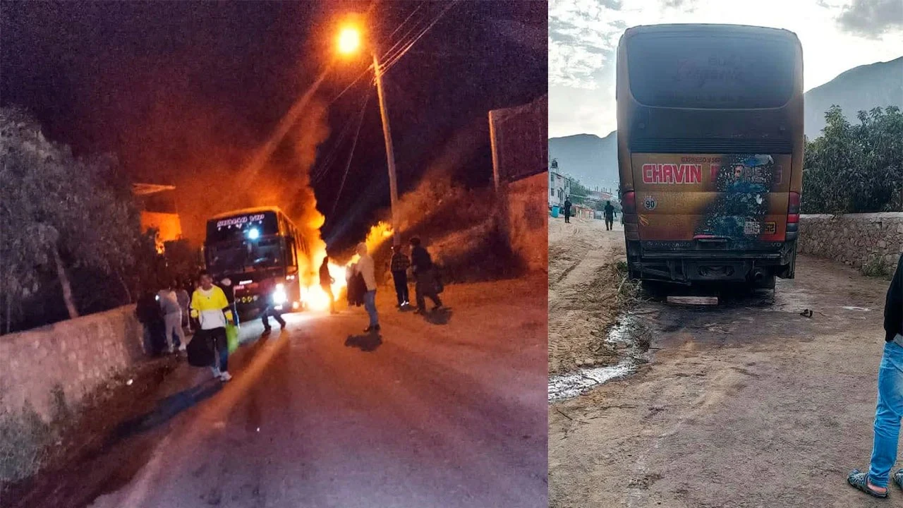 Ayacucho: Pasajeros salvan tras sorpresivo incendio de bus interprovincial - Perú