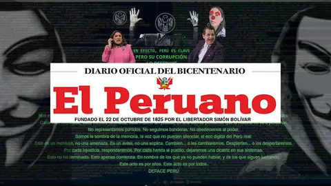 Así hackearon el Diario Oficial el Peruano en medio de protestas contra el gobierno de Dina Boluarte