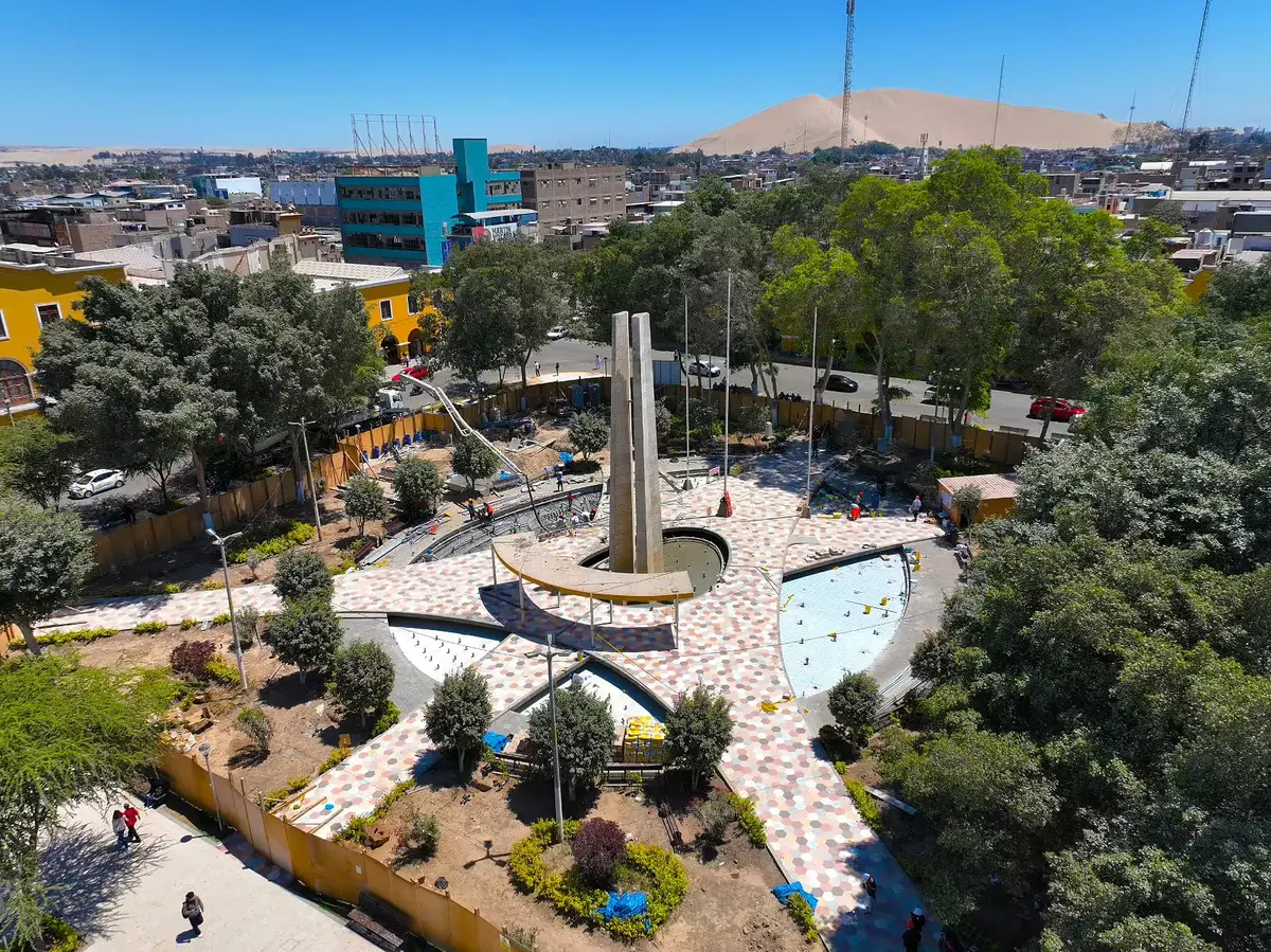 Así va quedando la nueva plaza de armas de Ica en su fase final ¿Cuándo es la fecha de inauguración?