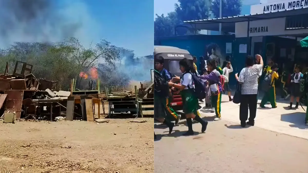 Ica: evacúan a escolares del Colegio Antonia Moreno ante amago de incendio