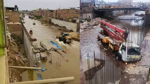 Llegada de agua arrasa con obras en plena ejecución sobre el Río Ica