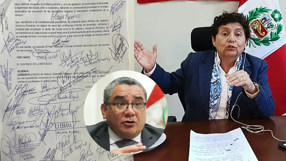 Susel Paredes tras juntar firmas para cesura del ministro de Justicia "Santivañez, otra vez, te vamos a censurar"