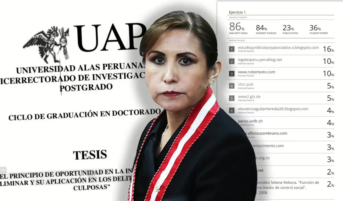 Así apareció la tesis de Patricia Benavides y es un completo plagio, según denuncias