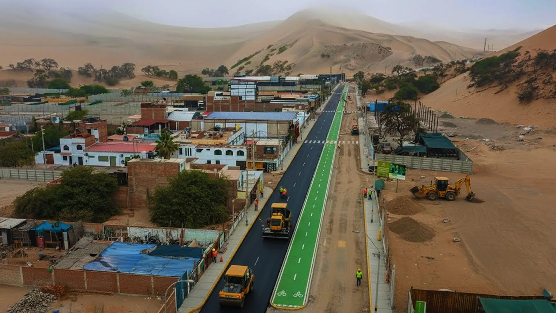 La Doble Vía a Huacachina podría paralizar a falta de red de desagüe y lío con el Club Centro Social Ica