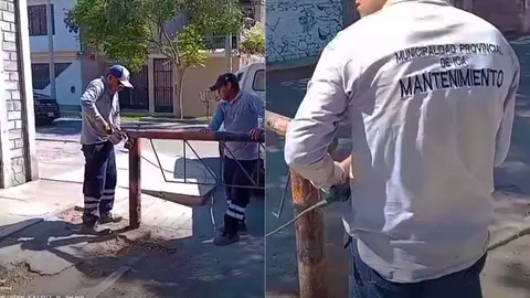 Municipalidad de Ica retira una de decenas de tranquera en Puente Blanco que generan tráfico