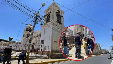 Colocan cinta de peligro en la Catedral de Ica a punto de colapsar tras desgracias en Ayacucho