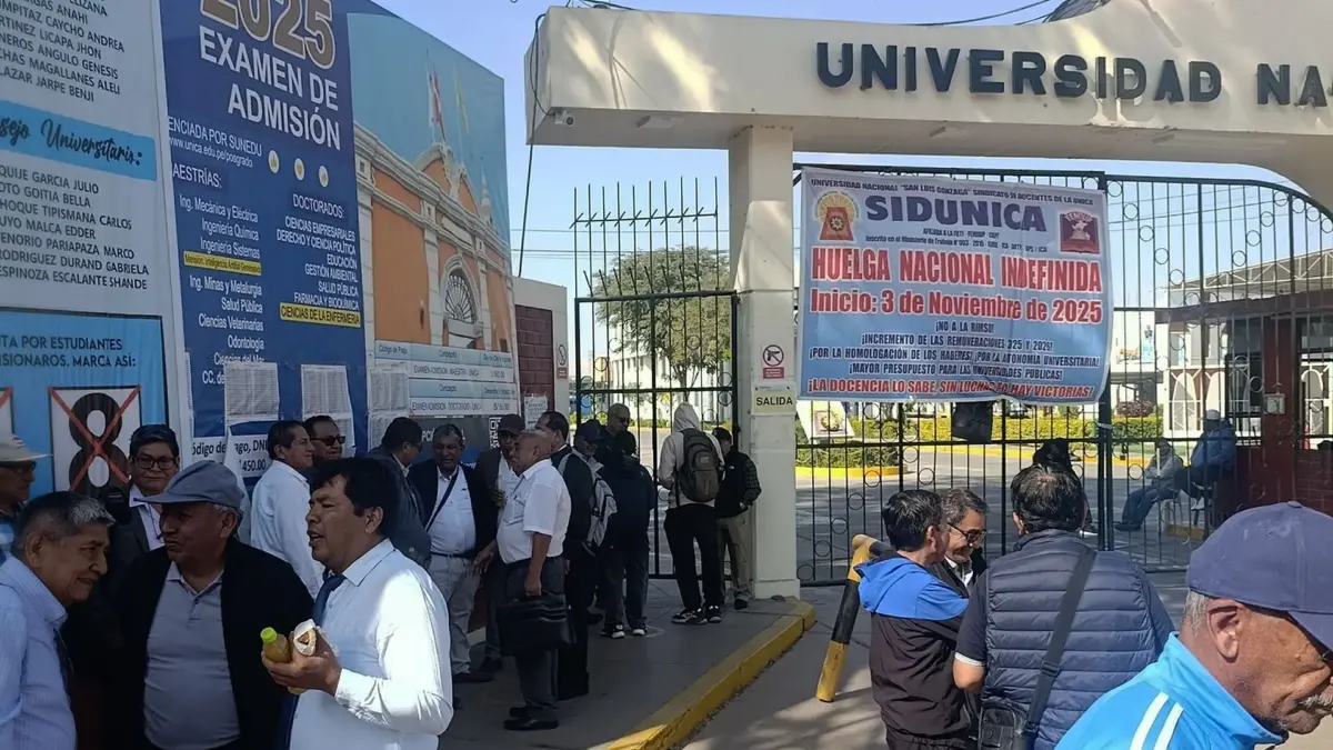 Docentes toman la Universidad San Luis Gonzaga de Ica y acatan huelga nacional