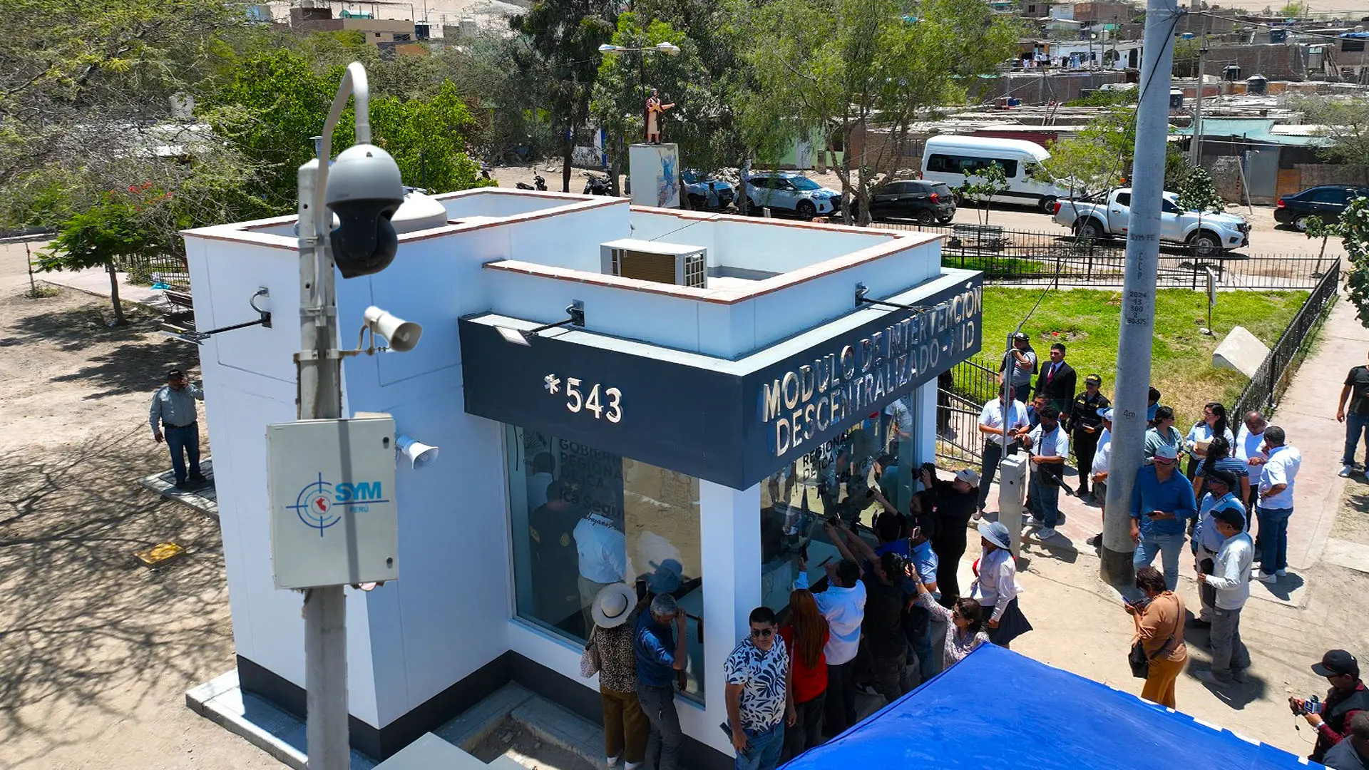 GORE y Municipalidad de Ica entregan el primer módulo con cámaras a la PNP en Tierra Prometida