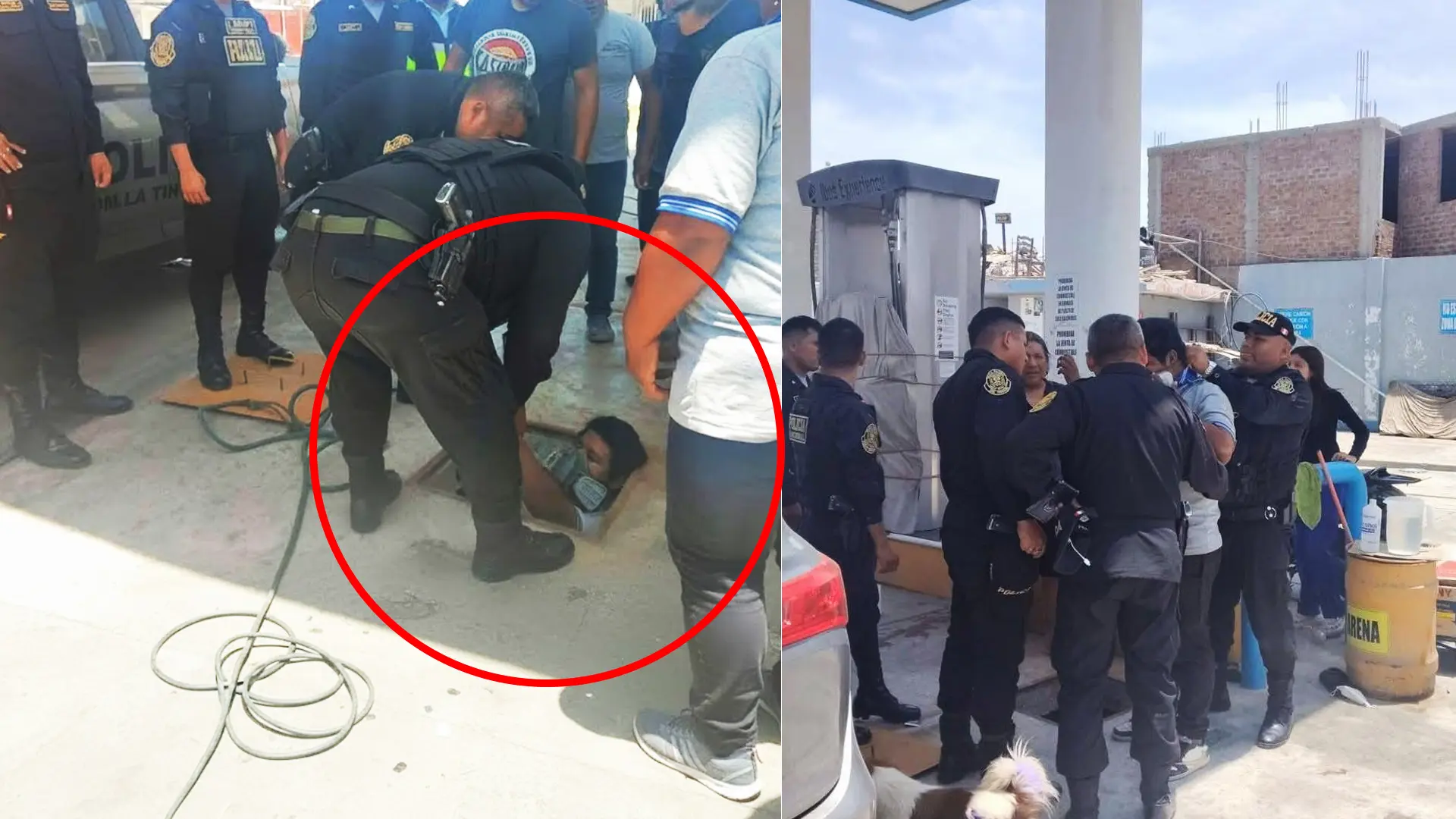 Ica: hombre casi muere atrapado y asfixiado en tanque subterráneo de un grifo en La Tinguiña