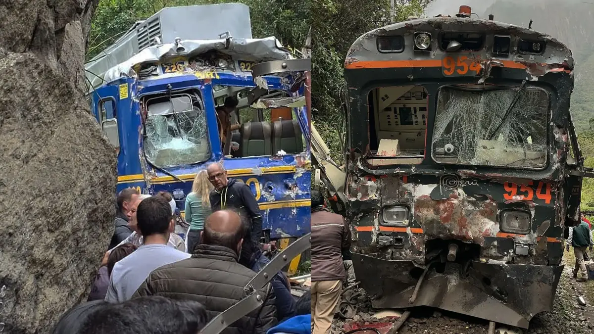 Choque frontal entre trenes de PeruRail e Inca Rail en ruta a Machu Picchu deja 15 heridos