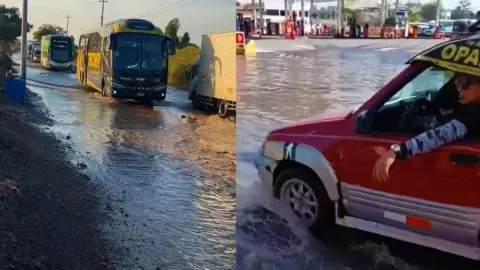 Ica: Desborde de acequia y colapso de desague inundan la Panamericana Sur
