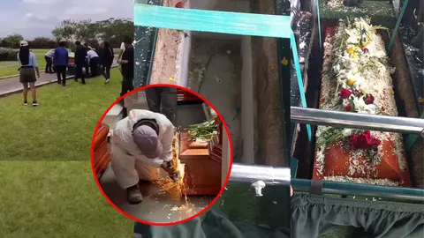 Ica: Denuncian que tuvieron que cortar féretro para que ingrese a nicho en camposanto Mapfre