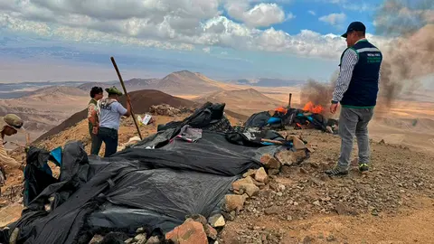 Ica: Destruyen ocho campamentos y un socavón de minería ilegal en la Reserva San Fernando