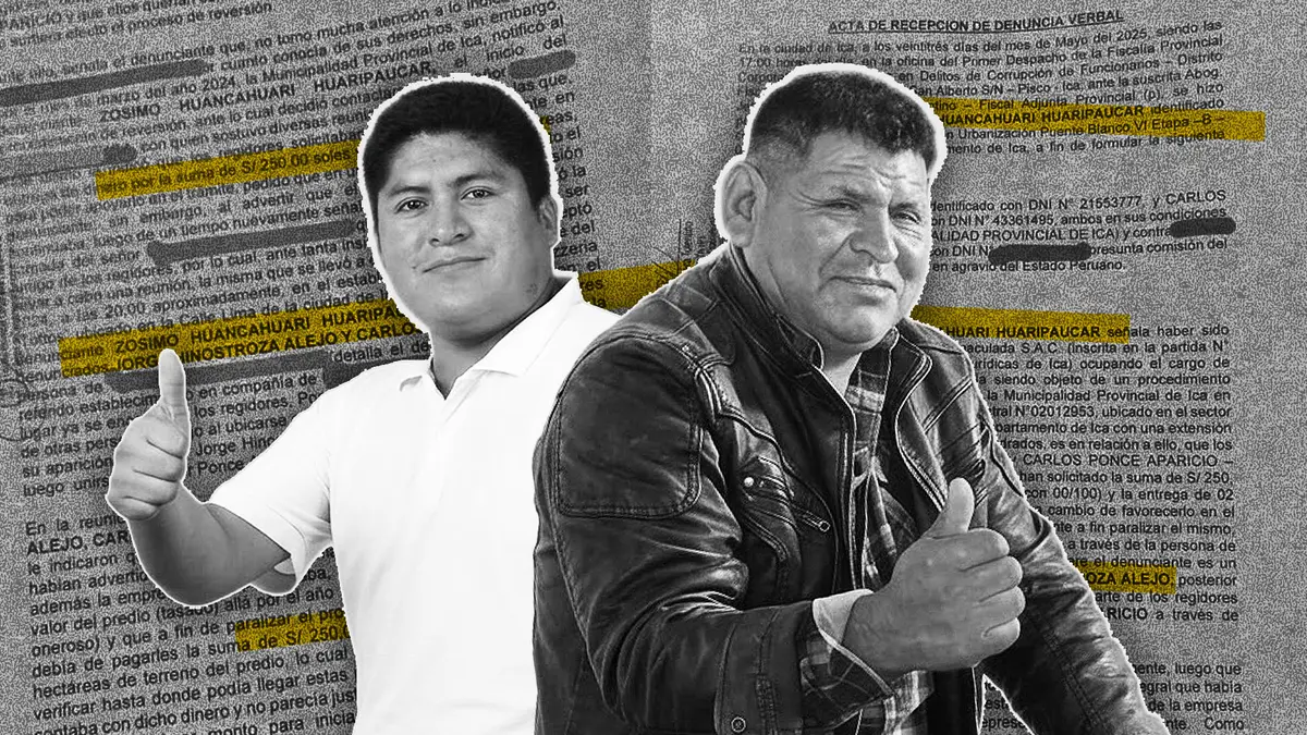 Ica: dos regidores denunciados por presunta 'coima' de S/250 mil a empresario inmobiliario