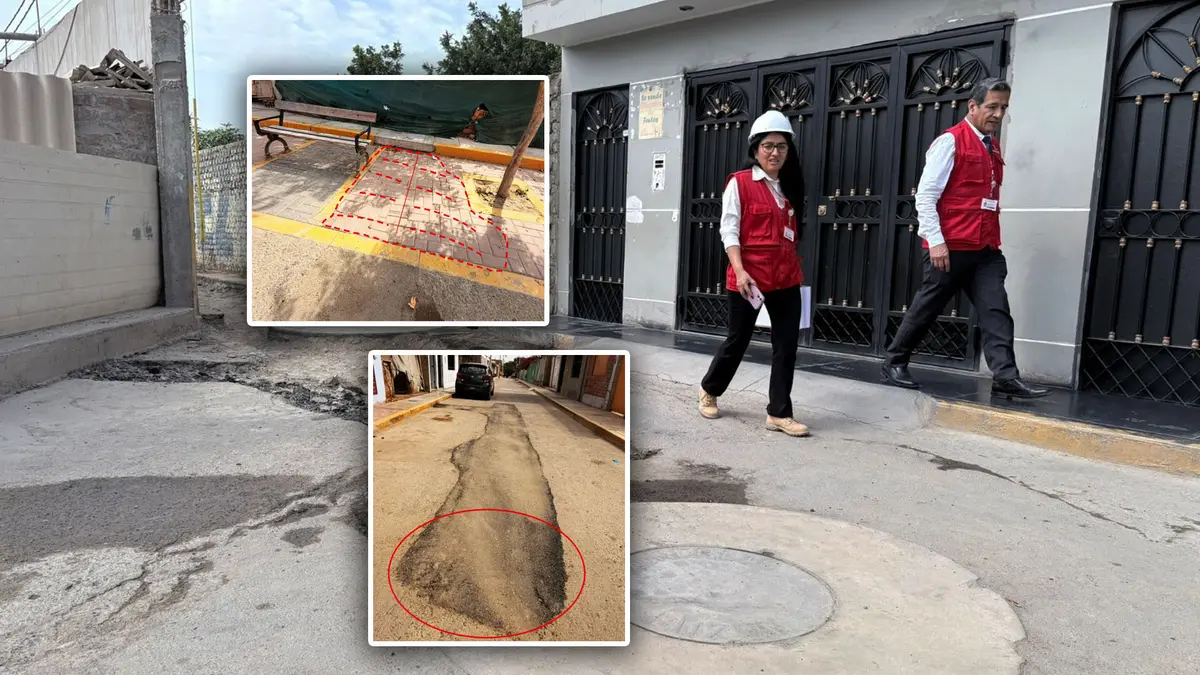 Contraloría detecta hundimientos en obra de S/850 mil recién entregada en San Juan Bautista de Ica