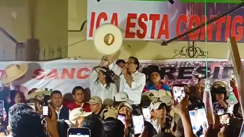 Roberto Sánchez EN VIVO hoy en Ica: Ofrece mitin de campaña en Barrio Chino y óvalo Picasso