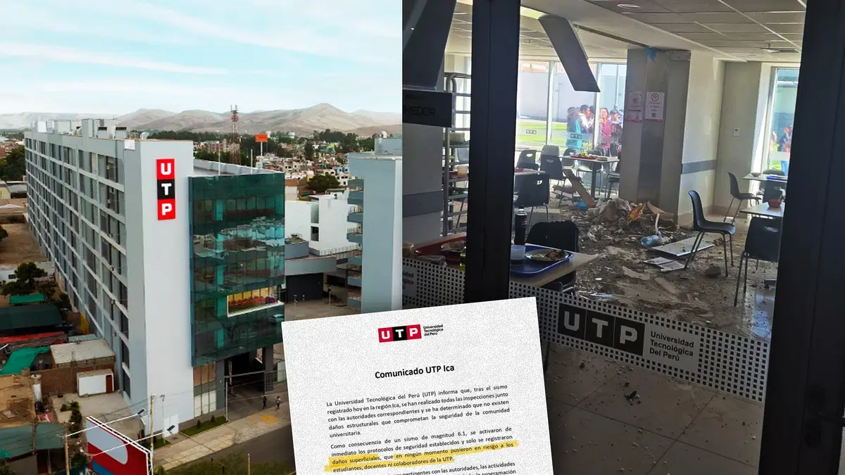 UTP niega daños en sus edificios de Ica tras sismo pero cambia a clases virtuales