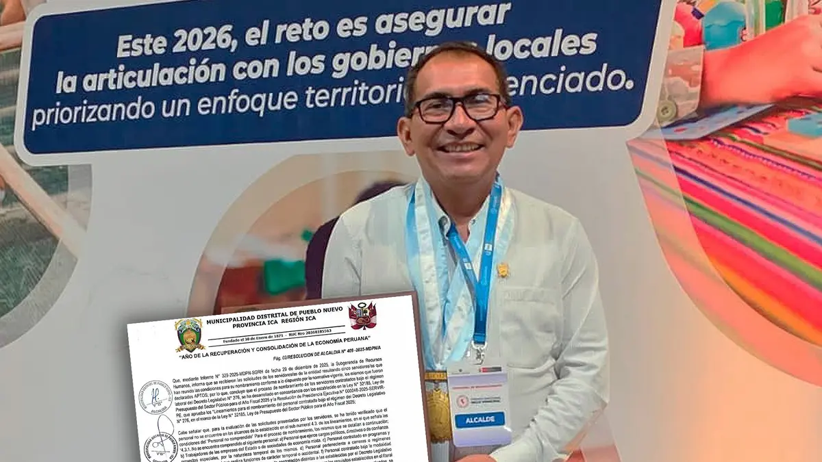 Alcalde de Pueblo Nuevo en Ica se autonombra como trabajador en Municialidad para cuando deje el cargo