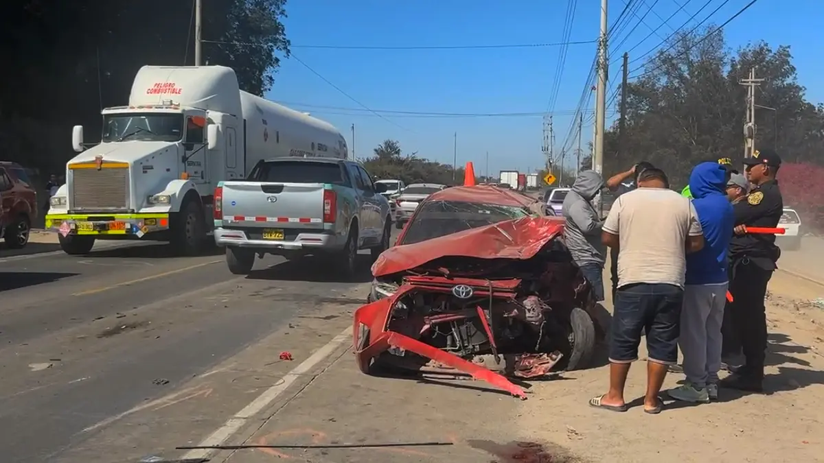 Brutal choque en la Panamericana Sur deja un fallecido en Pueblo Nuevo, Ica