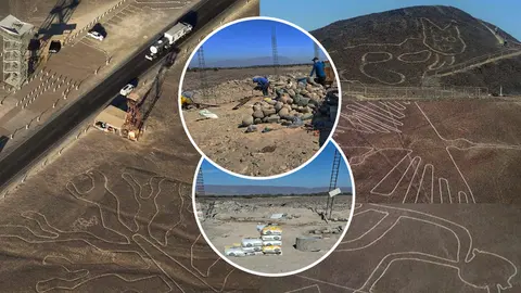 Levantan obra ilegal y causan daños dentro del Área de Reserva de las Líneas y Geoglifos de Nasca