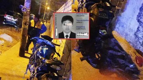Suboficial PNP que iba en moto es atropellado en Ica y termina detenido por dosaje positivo