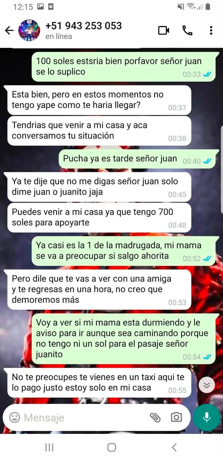 Candidato Juan Mendoza es señalado tras chats con presunto menor: pagos, madrugadas y oferta de S/100 mil