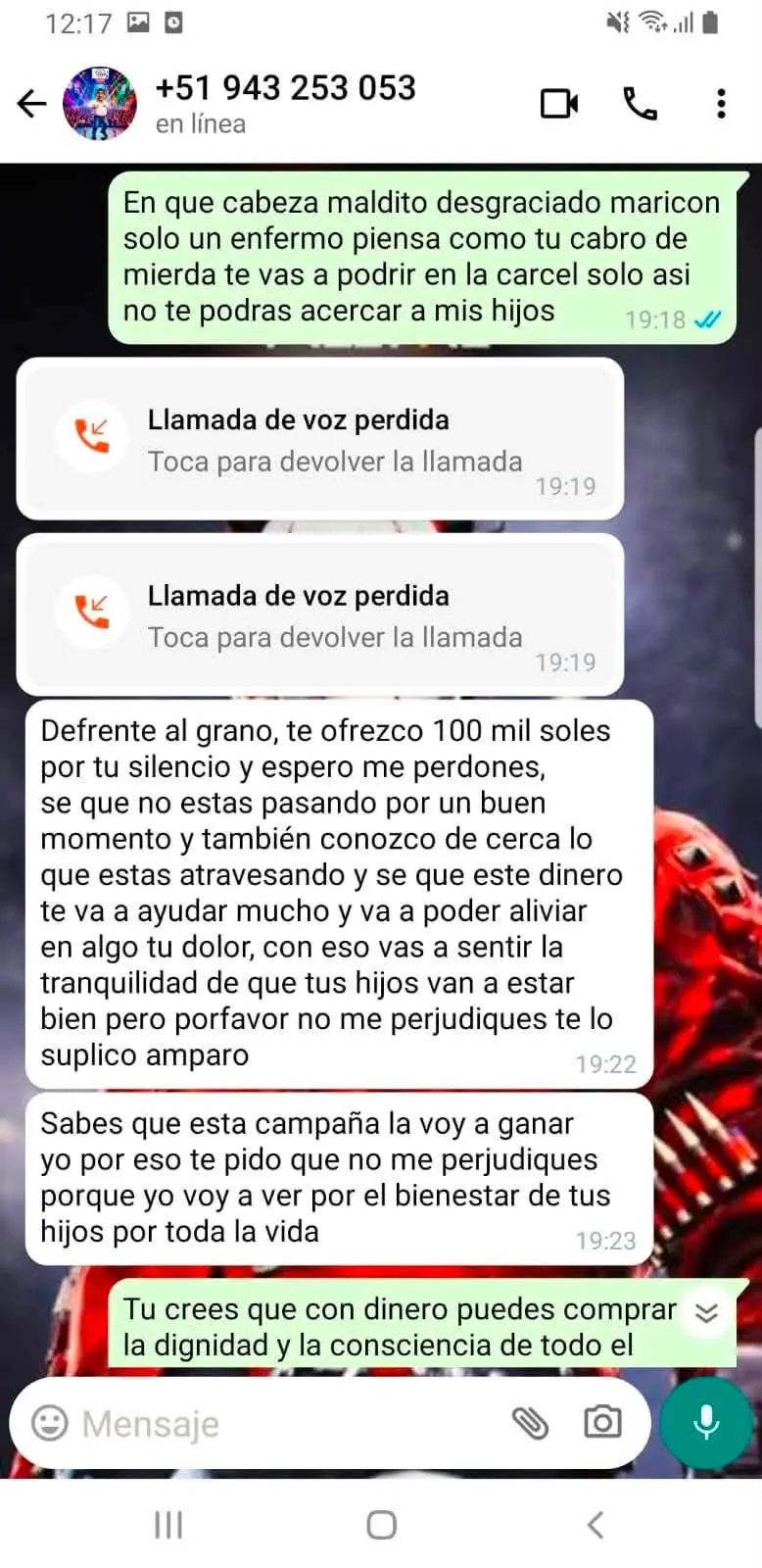Candidato Juan Mendoza es señalado tras chats con presunto menor: pagos, madrugadas y oferta de S/100 mil