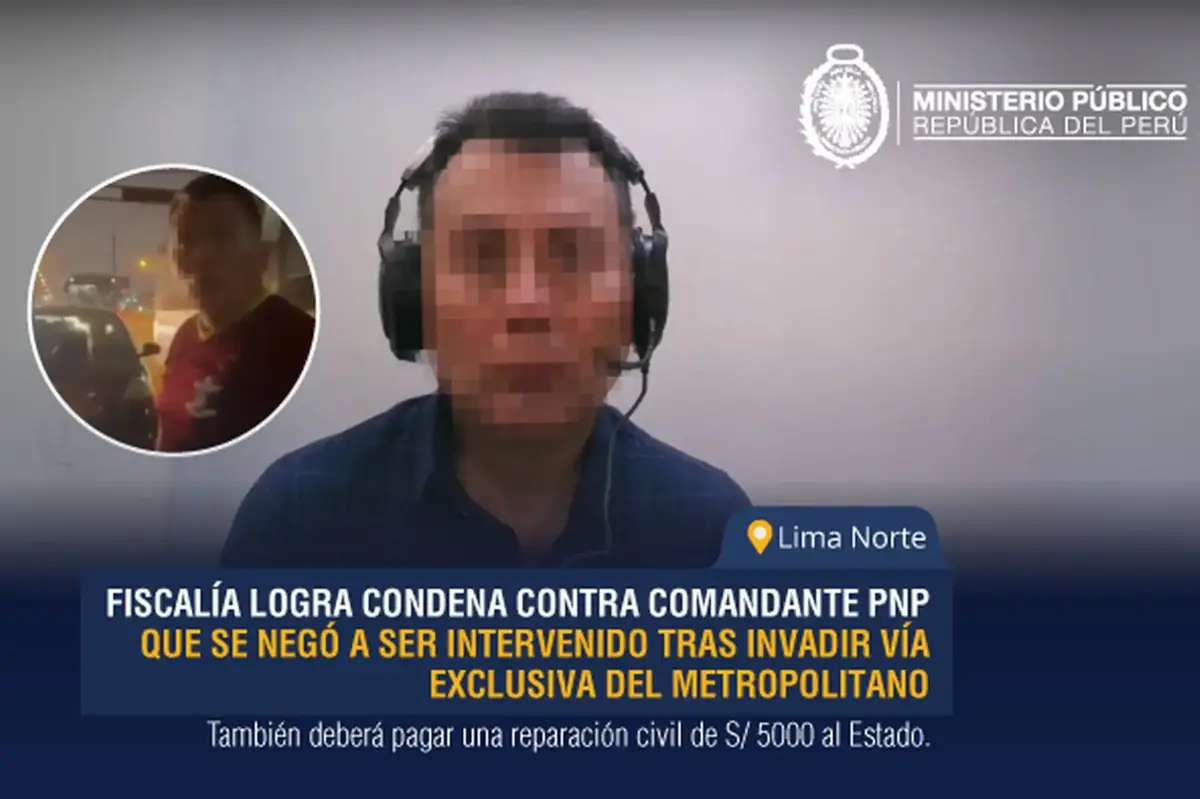 Condenan a ocho años de prisión a comandante PNP por resistirse a la autoridad