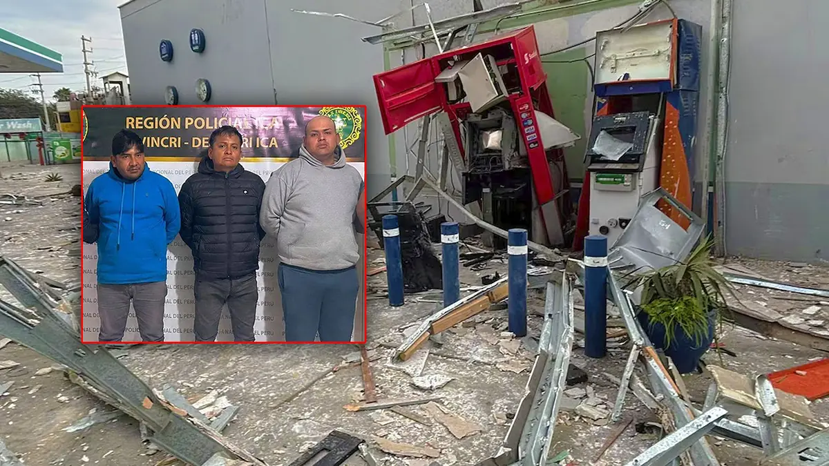 Dictan 12 meses de prisión para los tres acusados de detonar un cajero y robar más de S/140 mil en Ica