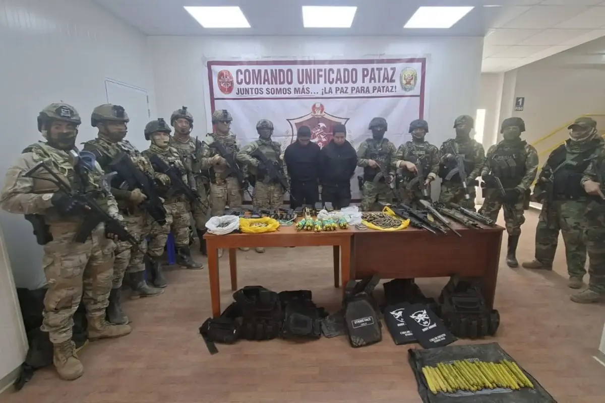 La Libertad: Incautan arsenal de guerra y detienen a dos sujetos en Pataz
