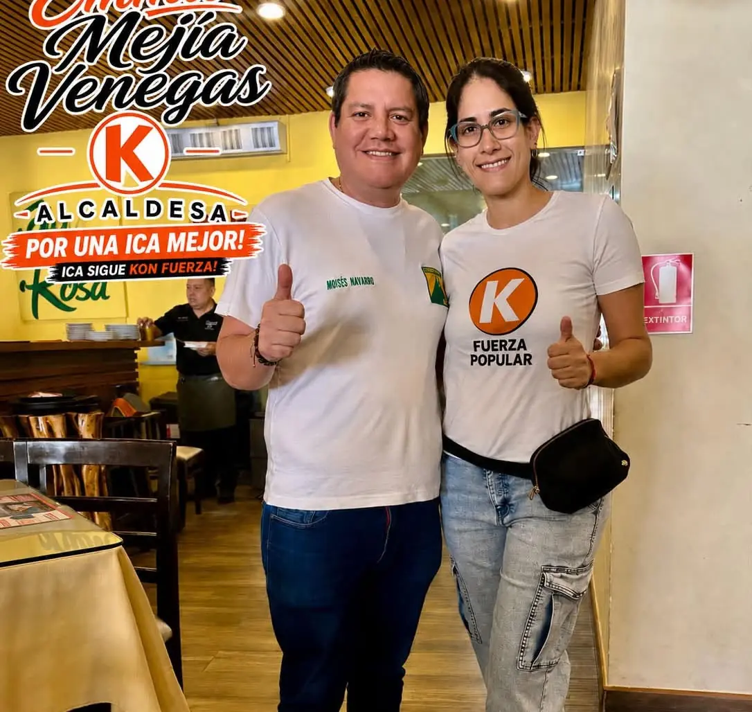 Moisés Navarro y la exalcaldesa Emma Mejía se muestran juntos pese a competir por la alcaldía de Ica