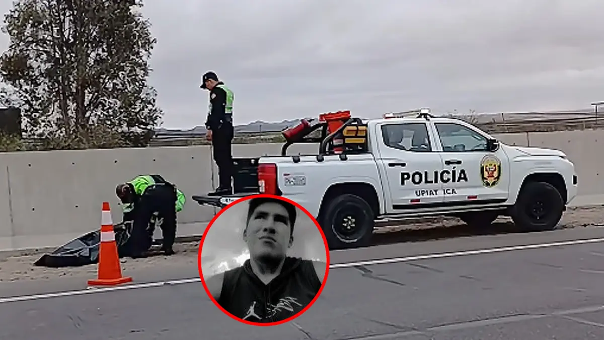 Padre de niña de tres años muere arrollado en la Panamericana Sur en Ica