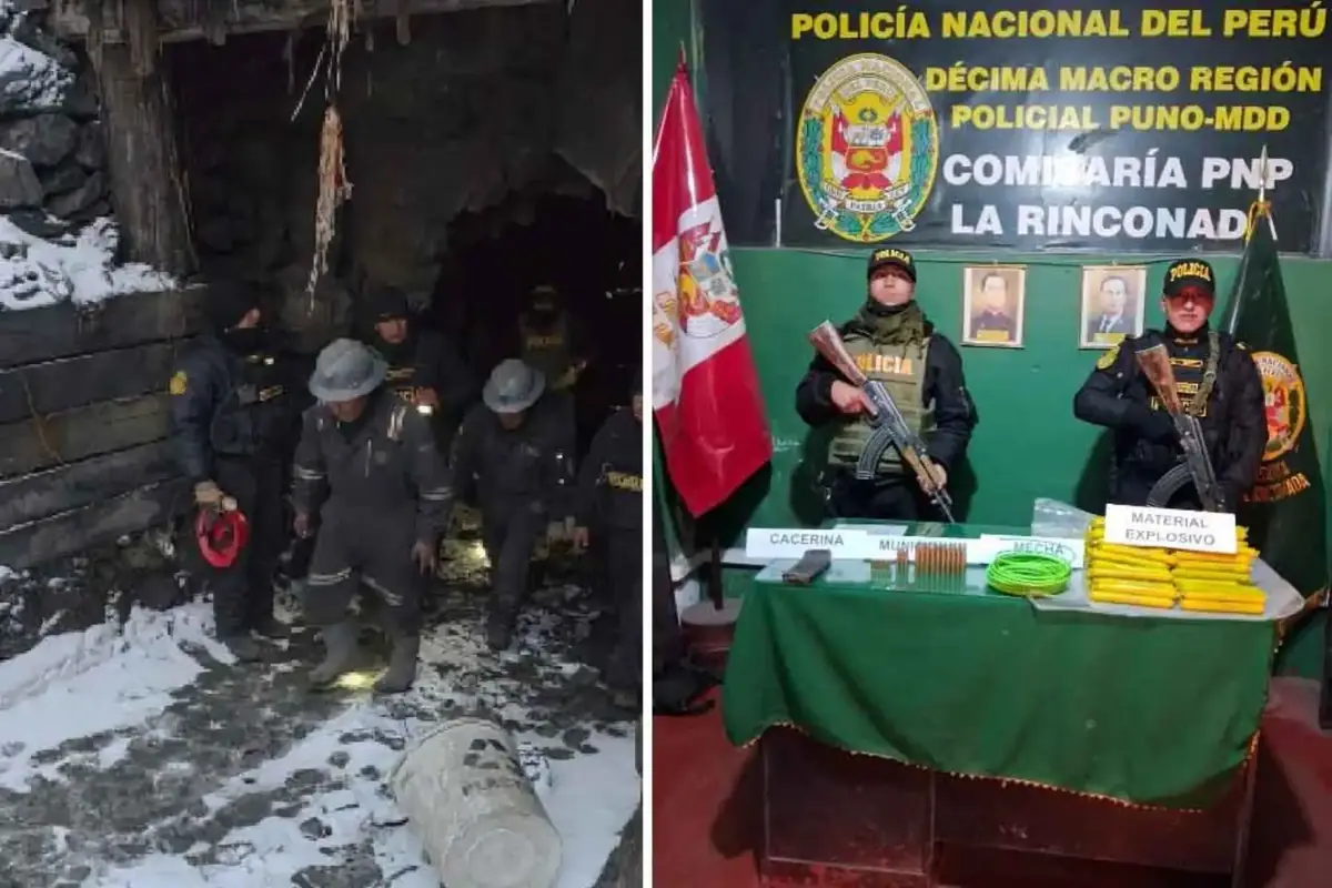 Puno: Policía rescata a 12 trabajadores retenidos por criminales en mina La Rinconada