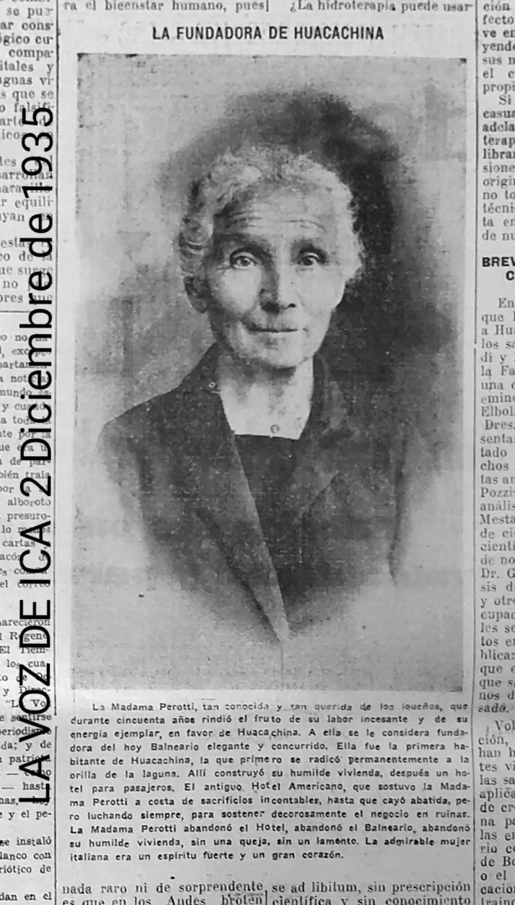 Quién fue Madame Perotti, la italiana que fundó Huacachina y terminó en la ruina