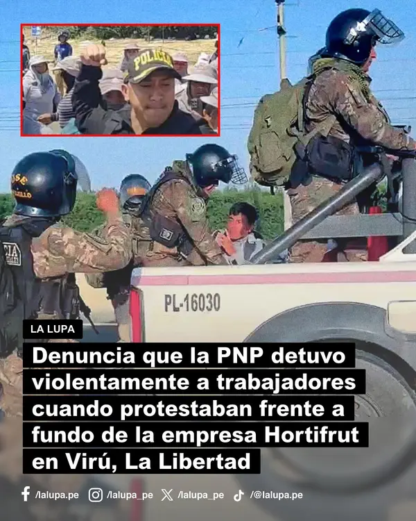 Publicación de La Lupa en Facebook