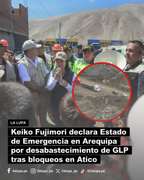 Arequipa: Gobierno declara emergencia por desabastecimiento de GLP tras bloqueos en Atico