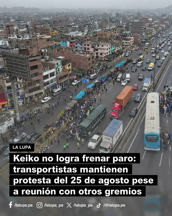 Publicación de La Lupa en Facebook
