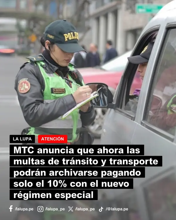 Publicación de La Lupa en Facebook