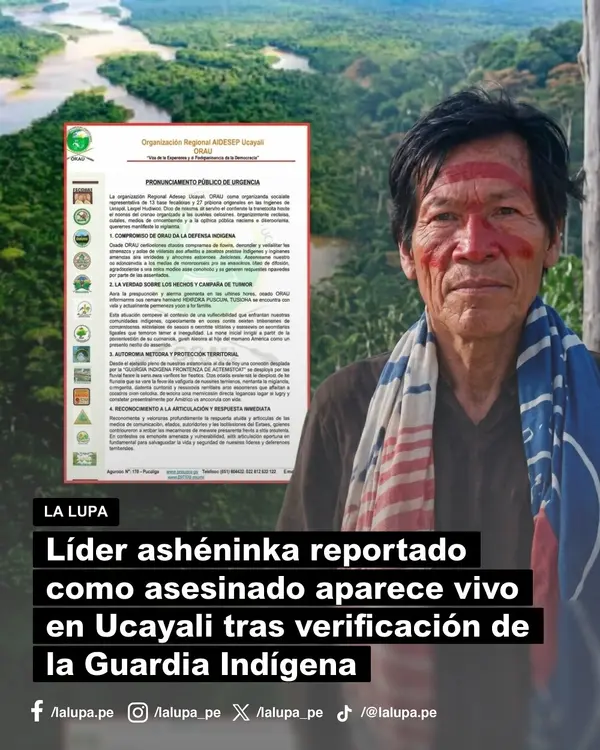 Publicación de La Lupa en Facebook